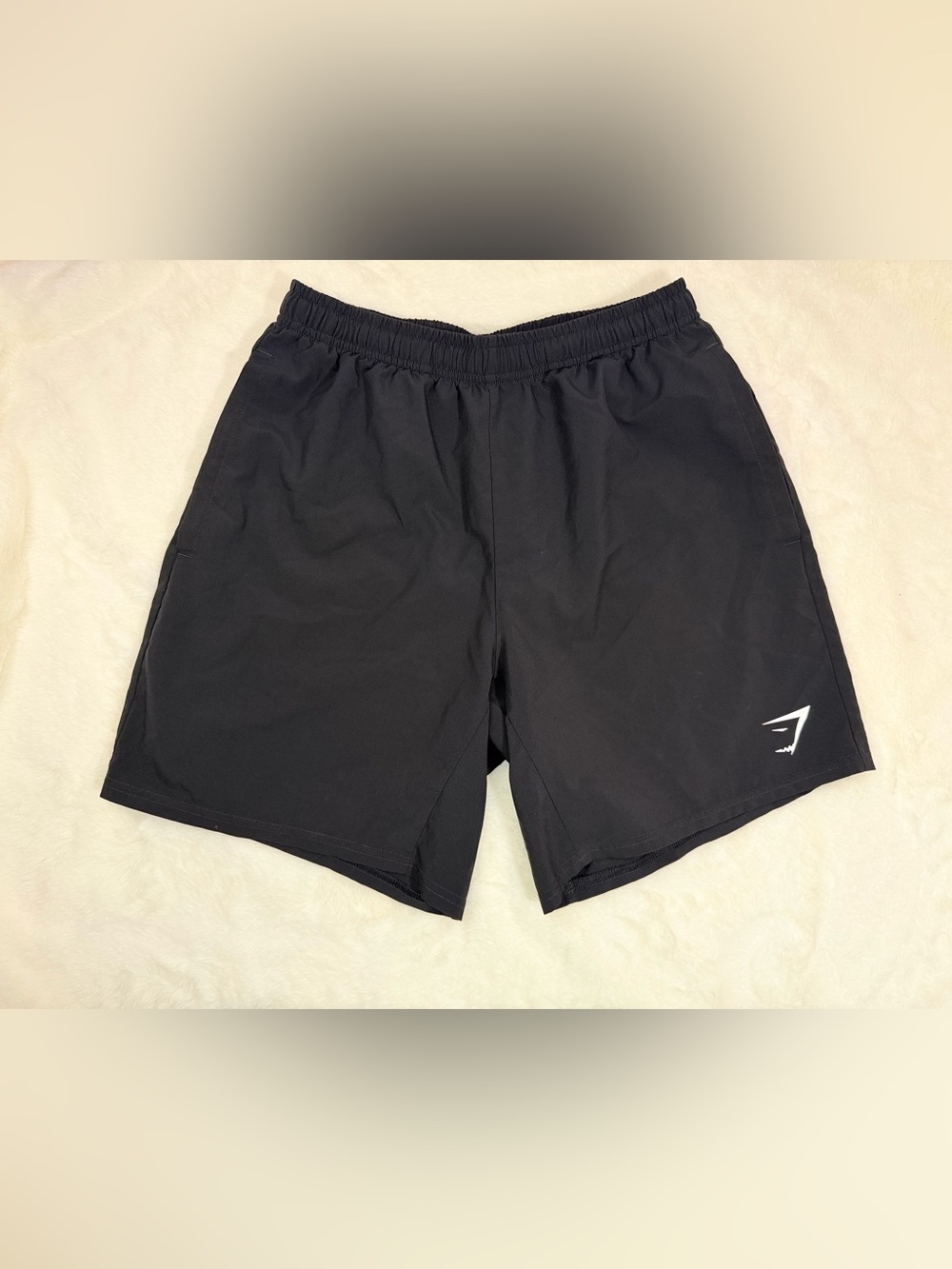 Gymshark Arrival 7”Shorts Mens Small Black Athletic Training Gym Running Pockets